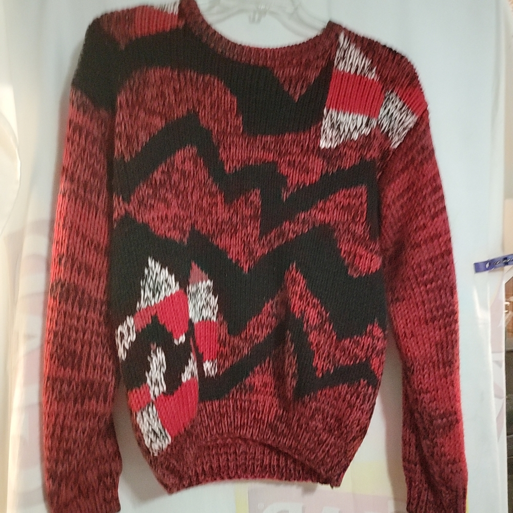 Vintage Le Tigre Made In USA Geometric Sweater Men’s Size Small